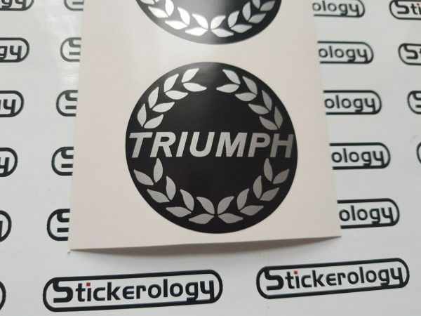 4X TRIUMPH WHEEL CENTRE CAP STICKERS