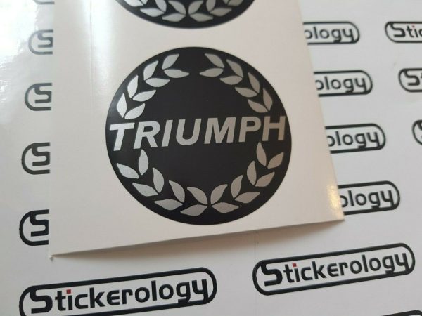 4X TRIUMPH WHEEL CENTRE CAP STICKERS - Image 4