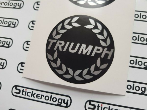 4X TRIUMPH WHEEL CENTRE CAP STICKERS - Image 3