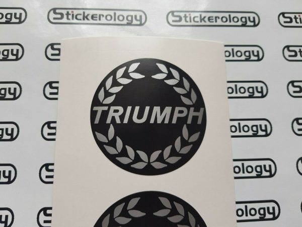 4X TRIUMPH WHEEL CENTRE CAP STICKERS - Image 2