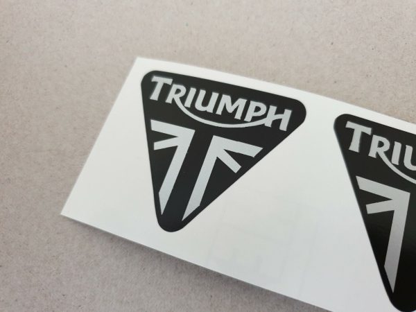 6X TRIUMPH III STICKERS SILVER/BLACK