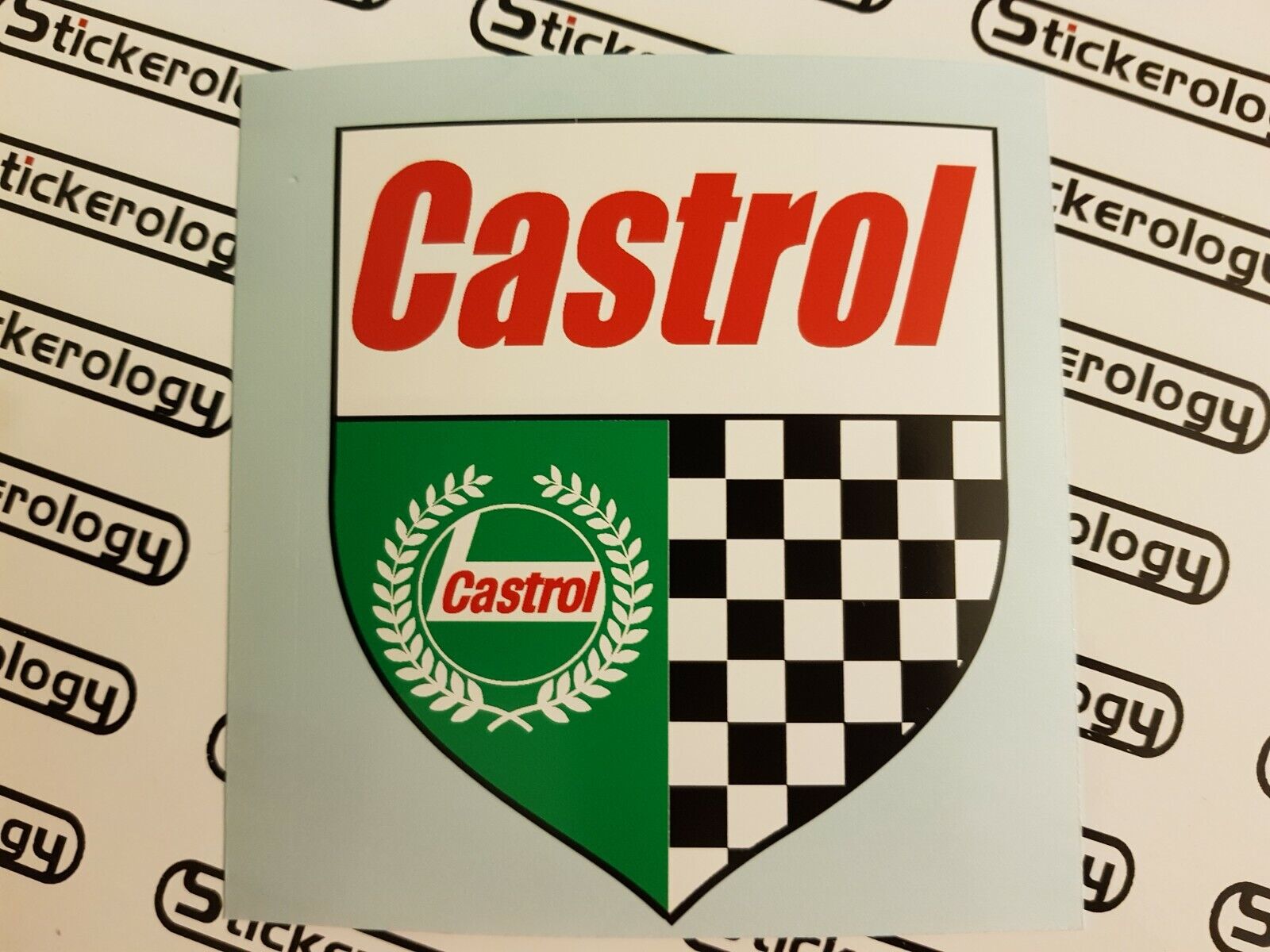 2X CASTROL SHIELD STICKERS SIGNS - Stickerology