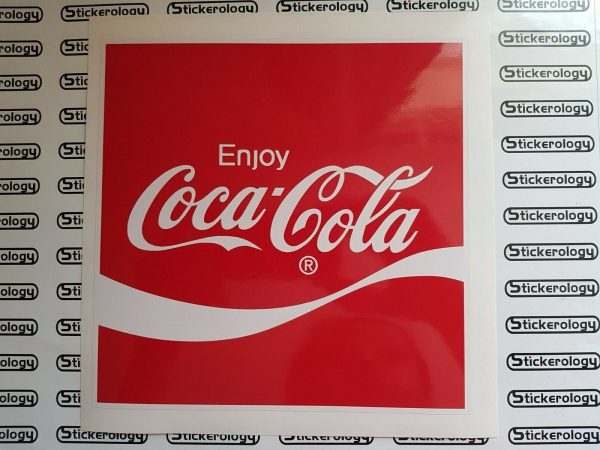 2X ENJOY COCA COLA STICKERS SIGNS - Image 3