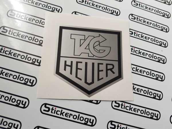 4X TAG HEUER STICKERS CLASSIC SILVER AND BLACK