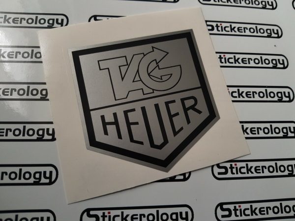 4X TAG HEUER STICKERS CLASSIC SILVER AND BLACK - Image 5